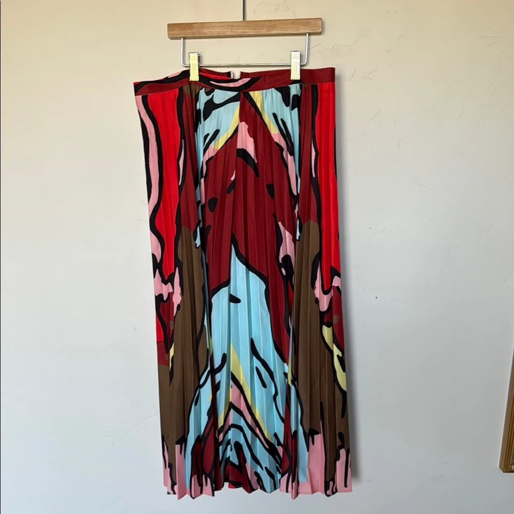Beulah Multicolor Abstract A-Line Skirt‎